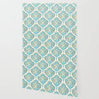 Turquoise Golden Moroccan Baroque Pattern II Wallpaper Gallery Image 2