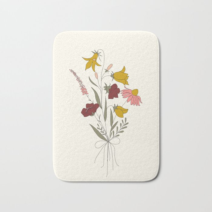 Wildflowers Bouquet Bath Mat Gallery Image 1