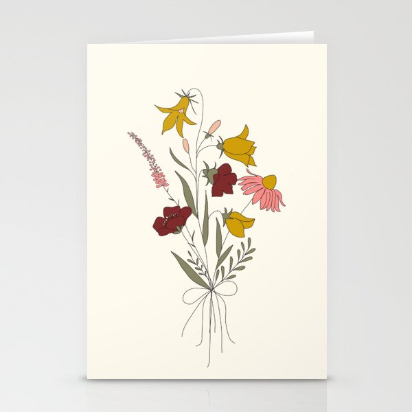 Wildflowers Bouquet Stationery Card Gallery Image 2