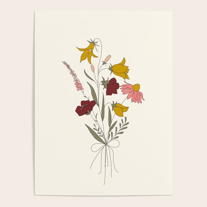 Wildflowers Bouquet Poster Gallery Image 4