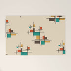 Mid Century Modern Geometric Colorful Welcome Mat Gallery Image 1