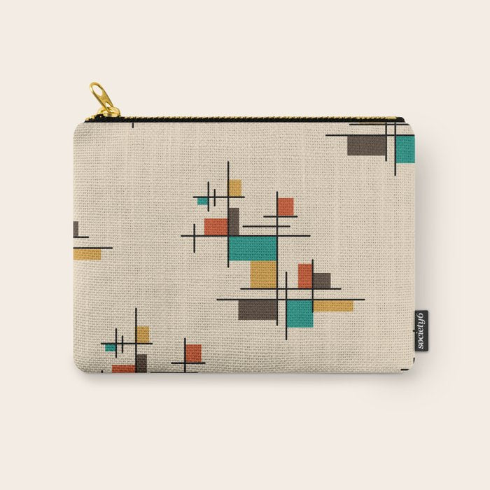 Mid Century Modern Geometric Colorful Carry All Pouch Gallery Image 1