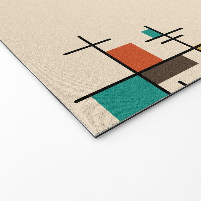 Mid Century Modern Geometric Colorful Welcome Mat Gallery Image 2