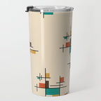 Mid Century Modern Geometric Colorful Travel Mug Gallery Image 3