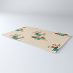 Mid Century Modern Geometric Colorful Rug Gallery Image 3