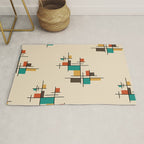 Mid Century Modern Geometric Colorful Rug Gallery Image 1