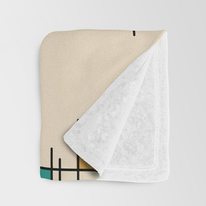 Mid Century Modern Geometric Colorful Throw Blanket Gallery Image 3