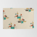 Mid Century Modern Geometric Colorful Rug Gallery Image 2