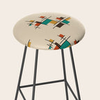 Mid Century Modern Geometric Colorful Stool Gallery Image 2
