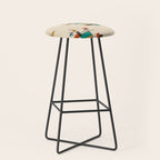 Mid Century Modern Geometric Colorful Stool Gallery Image 1