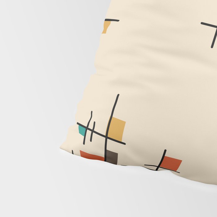 Mid Century Modern Geometric Colorful Pillow Sham Gallery Image 4