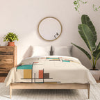 Mid Century Modern Geometric Colorful Comforter Gallery Image 3