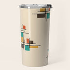 Mid Century Modern Geometric Colorful Travel Mug Gallery Image 2