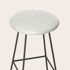 Antique White Leopard Print on White Stool Gallery Image 2