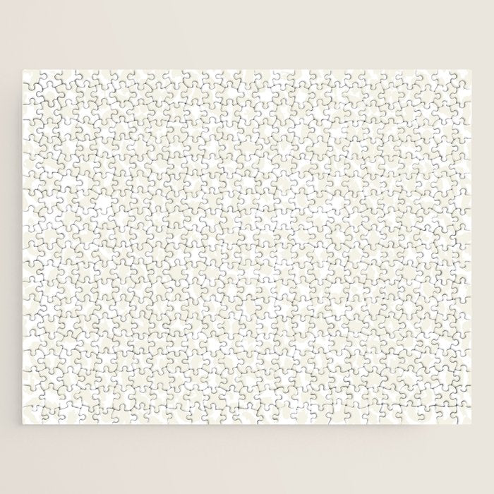 Antique White Leopard Print on White Jigsaw Puzzle Gallery Image 1