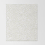 Antique White Leopard Print on White Throw Blanket Gallery Image 2