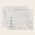 Antique White Leopard Print on White Placemat Gallery Image 1