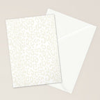 Antique White Leopard Print on White Stationery Card Gallery Image 2