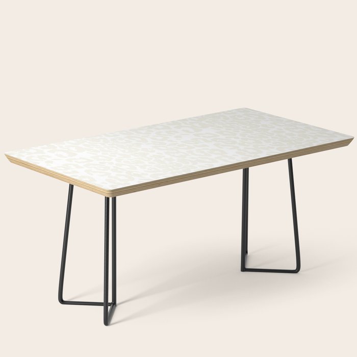 Antique White Leopard Print on White Coffee Table Gallery Image 1