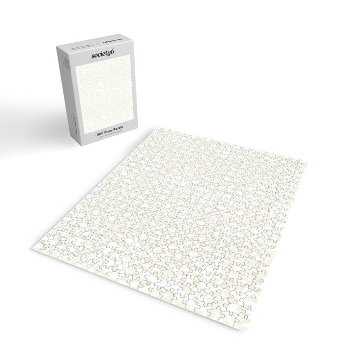Antique White Leopard Print on White Jigsaw Puzzle Gallery Image 2