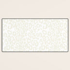 Antique White Leopard Print on White Desk Mat Gallery Image 3