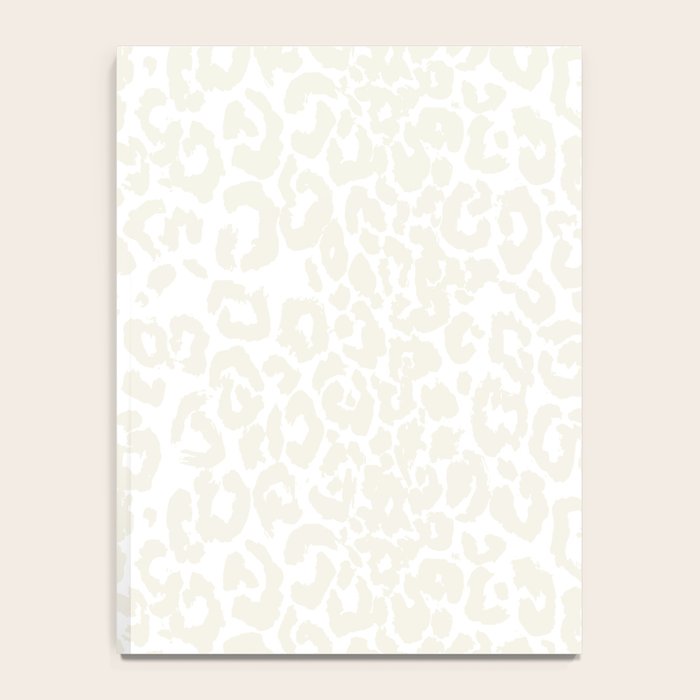 Antique White Leopard Print on White Notebook Gallery Image 4