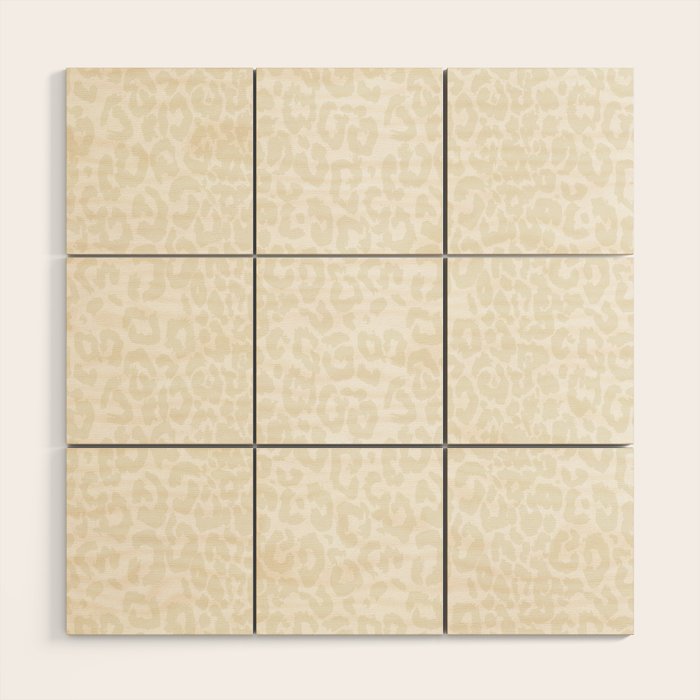 Antique White Leopard Print on White Wood Wall Art Gallery Image 1