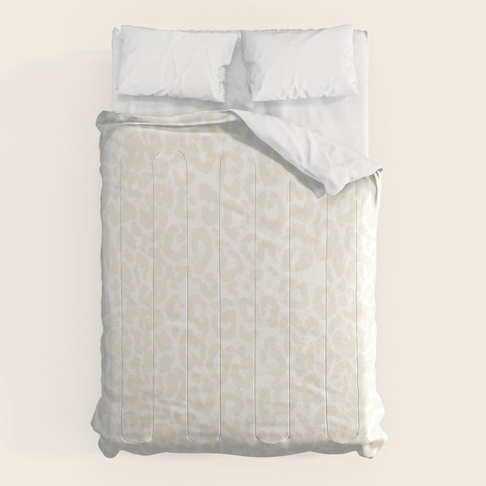 Antique White Leopard Print on White Comforter Gallery Image 6