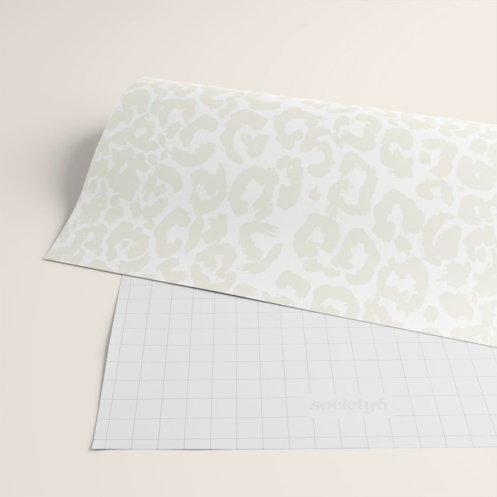 Antique White Leopard Print on White Wrapping Paper Gallery Image 2
