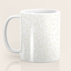 Antique White Leopard Print on White Coffee Mug Gallery Image 3