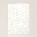 Antique White Leopard Print on White Stationery Card Gallery Image 2