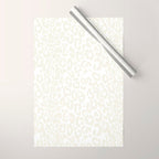 Antique White Leopard Print on White Wrapping Paper Gallery Image 1