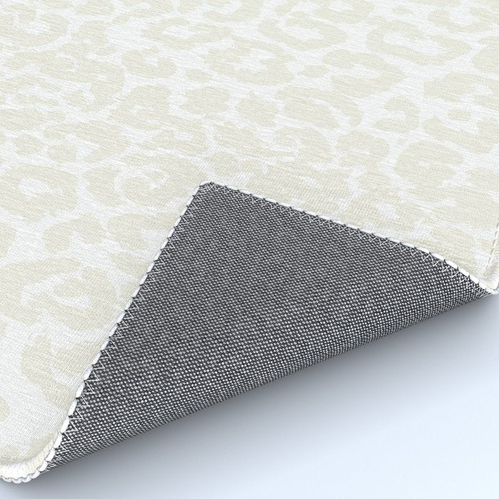Antique White Leopard Print on White Rug Gallery Image 4