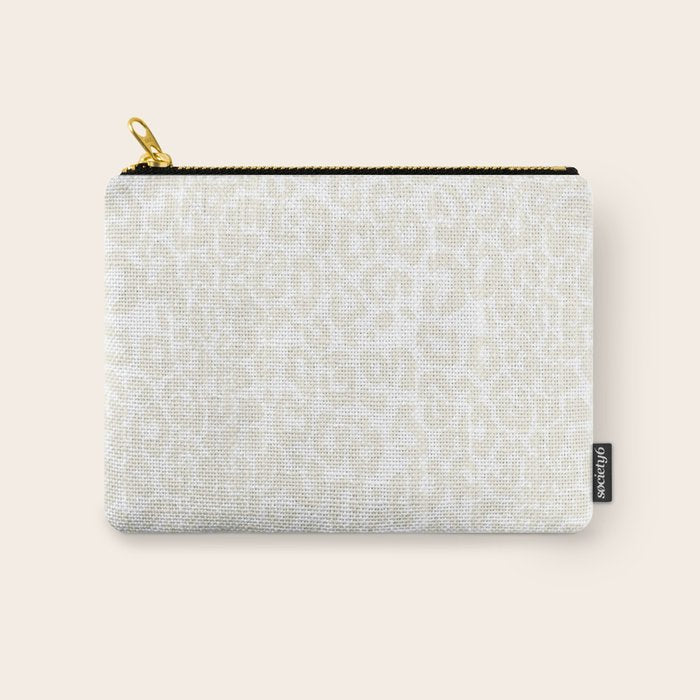 Antique White Leopard Print on White Carry All Pouch Gallery Image 1