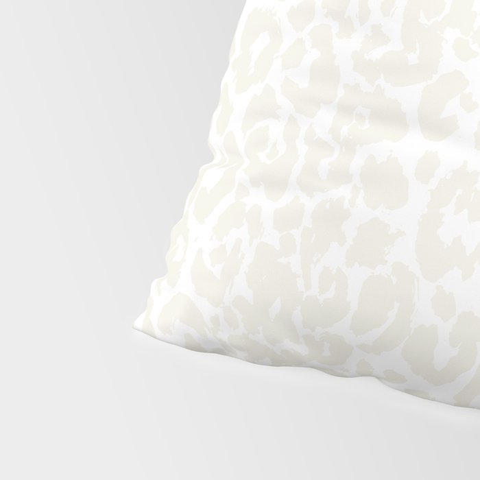 Antique White Leopard Print on White Pillow Sham Gallery Image 4