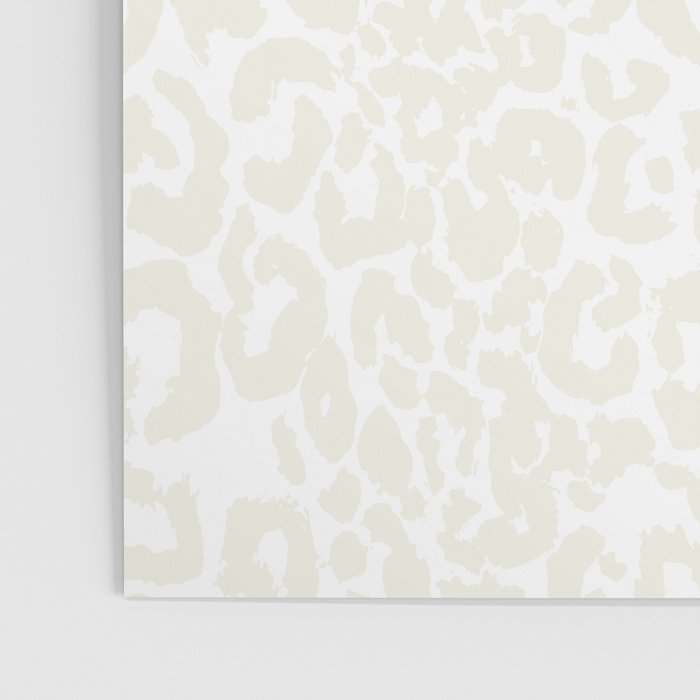 Antique White Leopard Print on White Poster Gallery Image 3
