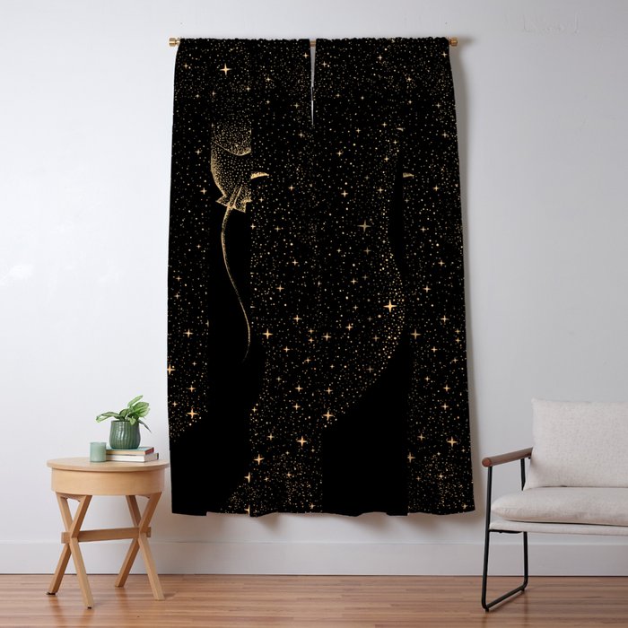 Star Collector Dark GOLD Version Window Curtain Gallery Image 5