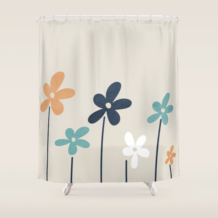 Abstract Flowers 2 Shower Curtain Gallery Image 1