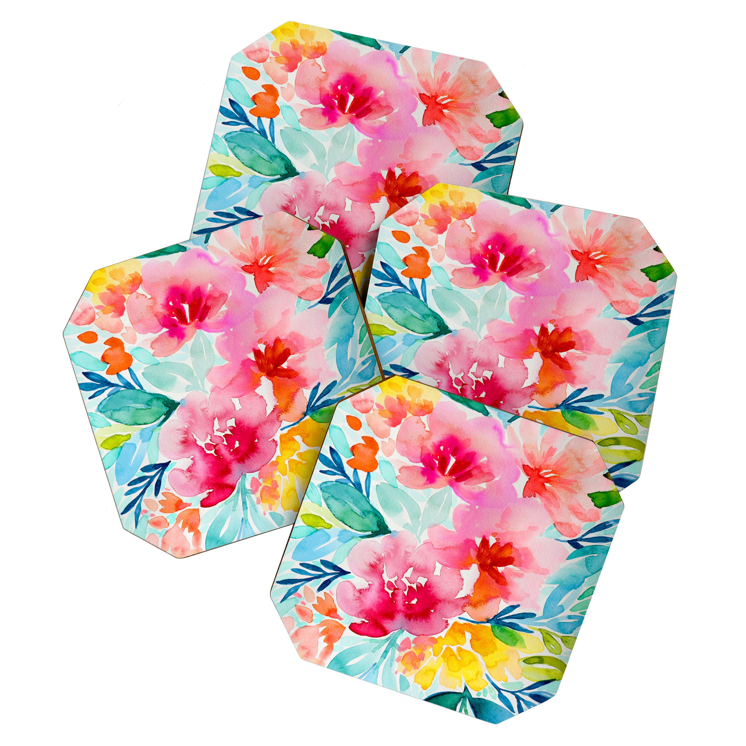 Neon Floral Coaster Gallery Image 1