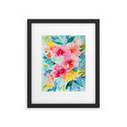 Neon Floral Framed Art Print Gallery Image 5