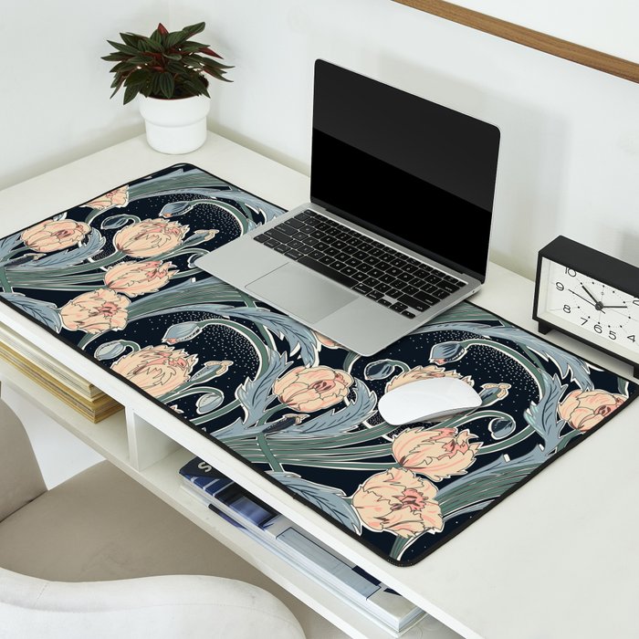 Victorian cottage nighty garden Desk Mat Gallery Image 2