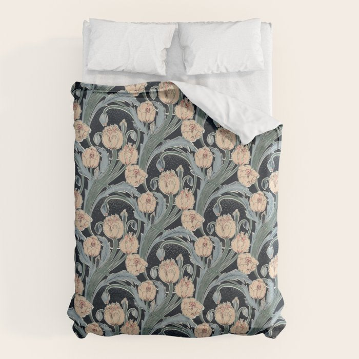 Victorian cottage nighty garden Duvet Cover Gallery Image 1