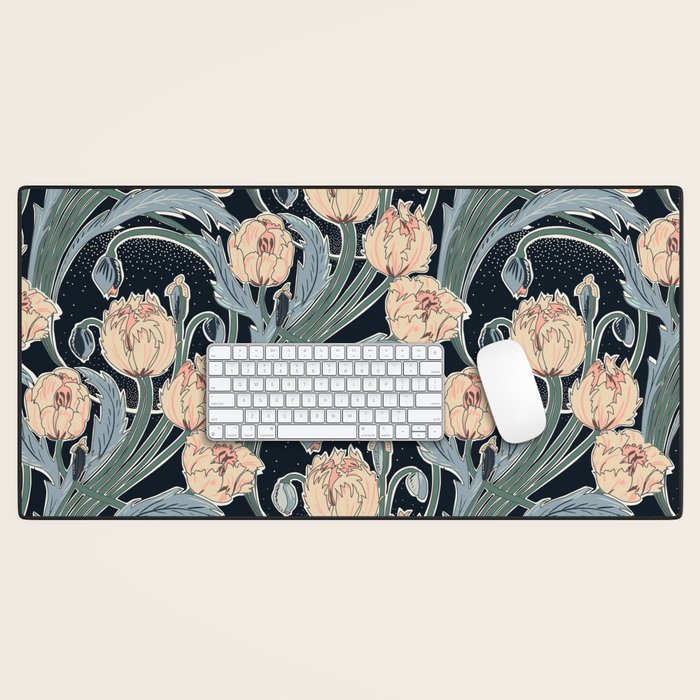 Victorian cottage nighty garden Desk Mat Gallery Image 1