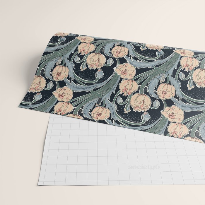 Victorian cottage nighty garden Wrapping Paper Gallery Image 2