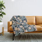 Victorian cottage nighty garden Throw Blanket Gallery Image 1
