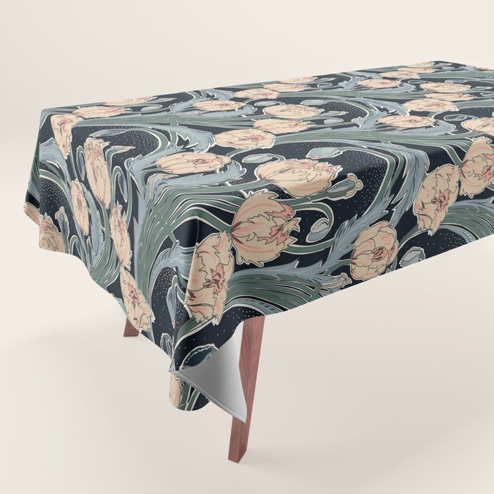 Victorian cottage nighty garden Tablecloth Gallery Image 1