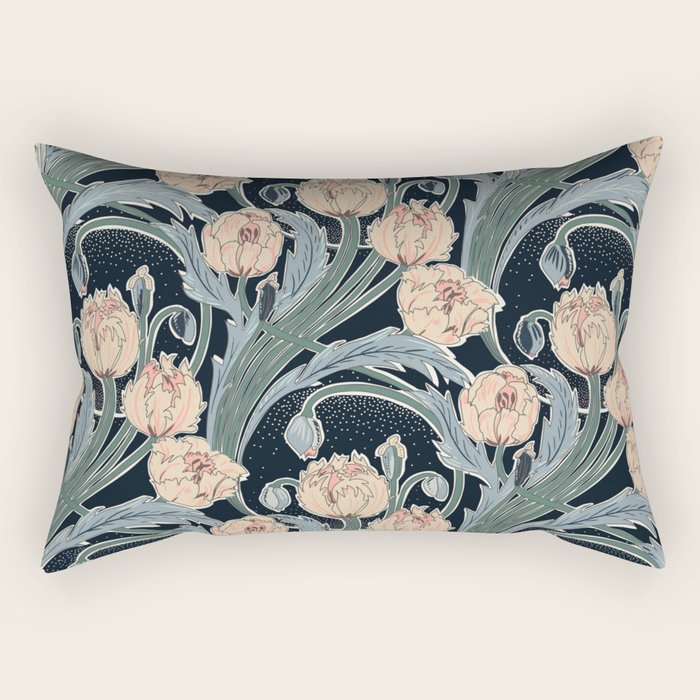 Victorian cottage nighty garden Rectangular Pillow Gallery Image 1