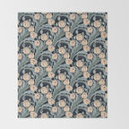 Victorian cottage nighty garden Throw Blanket Gallery Image 2