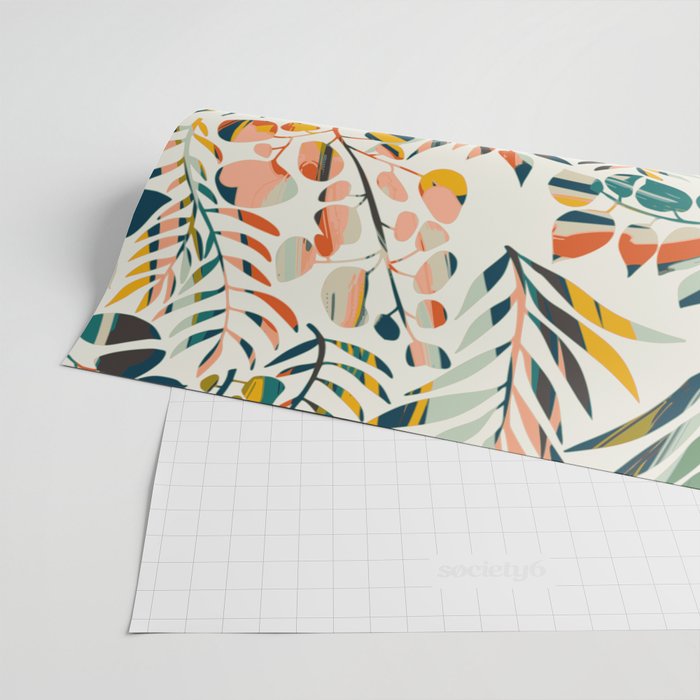 colorful leaves pattern Wrapping Paper Gallery Image 2