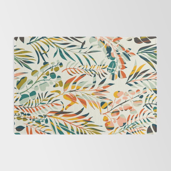 colorful leaves pattern Rug Gallery Image 2